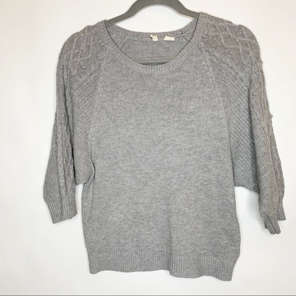 Anthropologie Moth Gray Cropped Sweater size XS - Picture 1 of 8